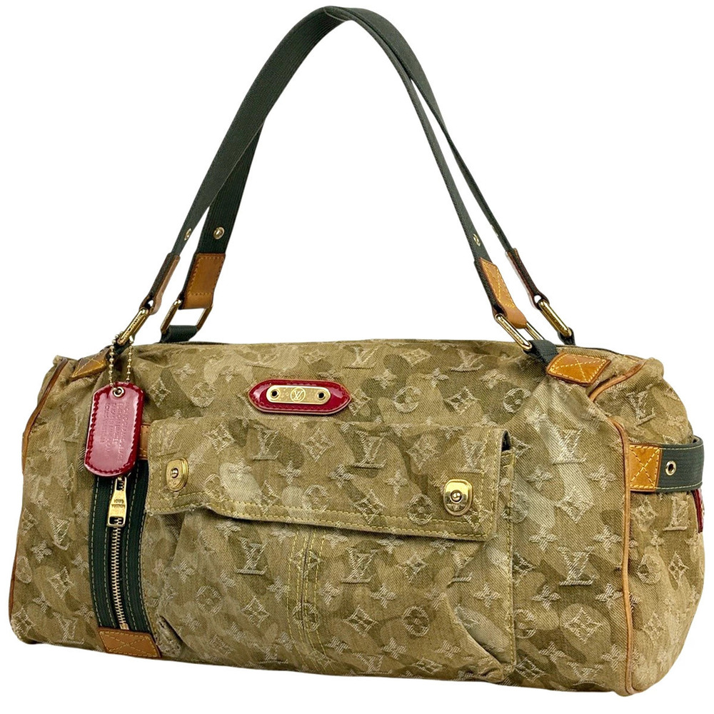 Louis Vuitton Liss Murakami Takashi Monogram Florage Bag Denim Khaki Green